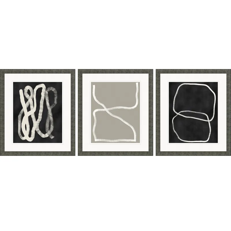 Naive Lines II S/3 Framed Art