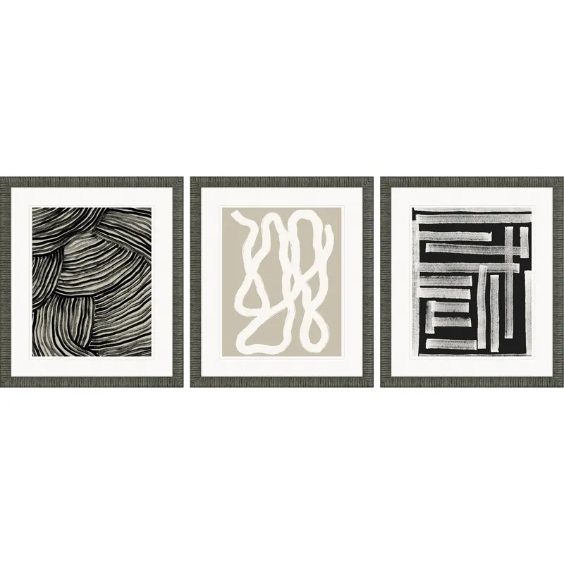 Naive Lines IV S/3 Framed Art