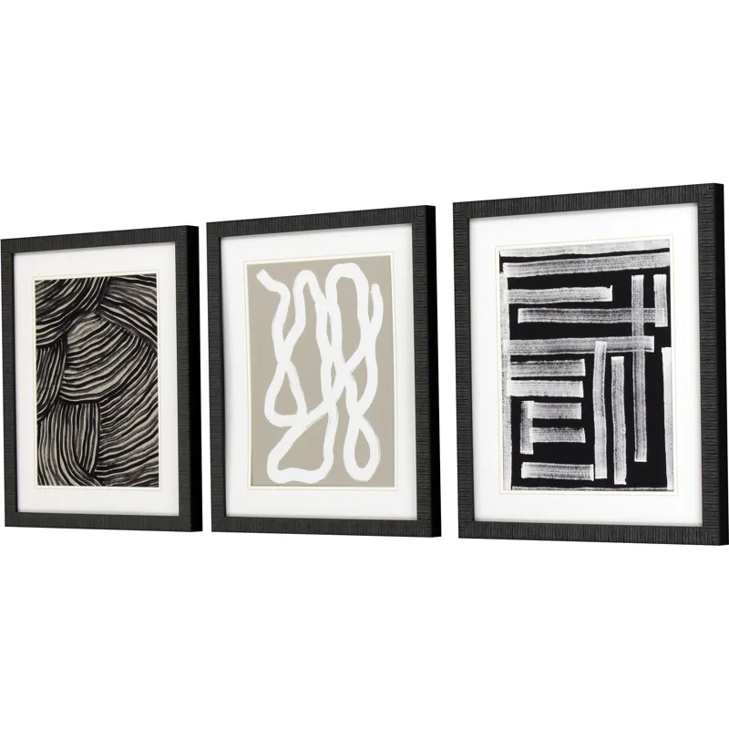 Naive Lines IV S/3 Framed Art