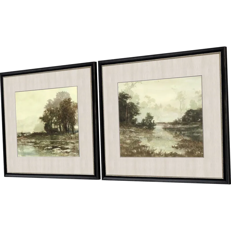 Sunset Pond I S/2 Framed Art