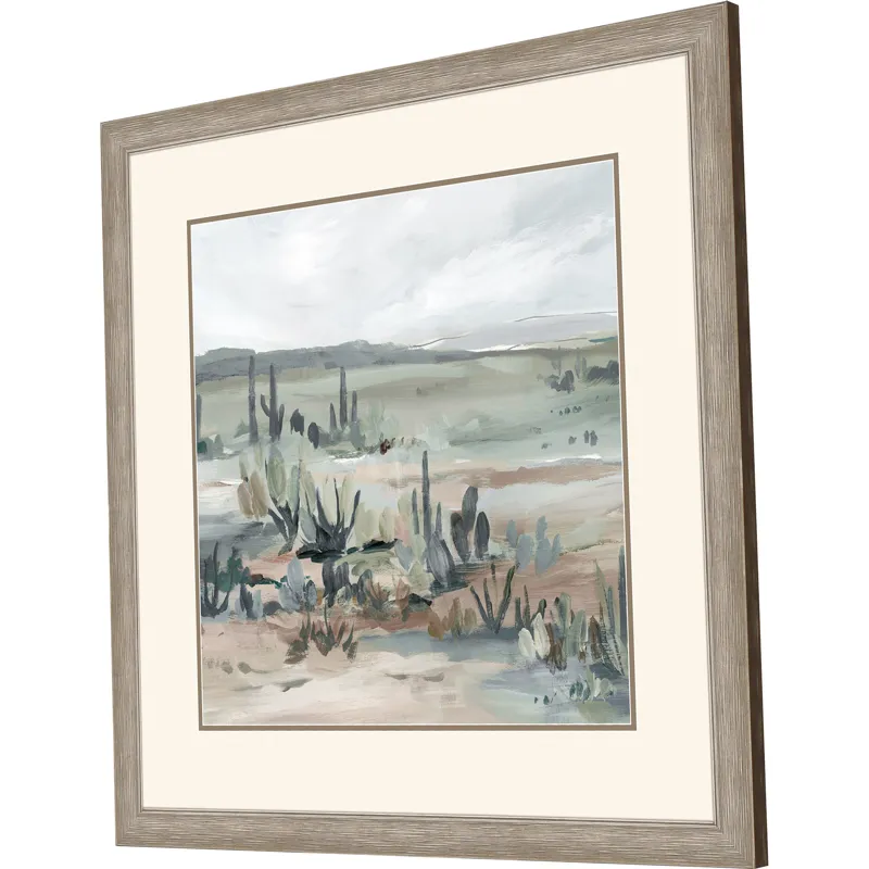 Blue Cactus Field I Framed Art