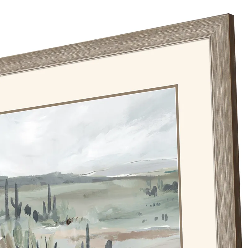 Blue Cactus Field I Framed Art