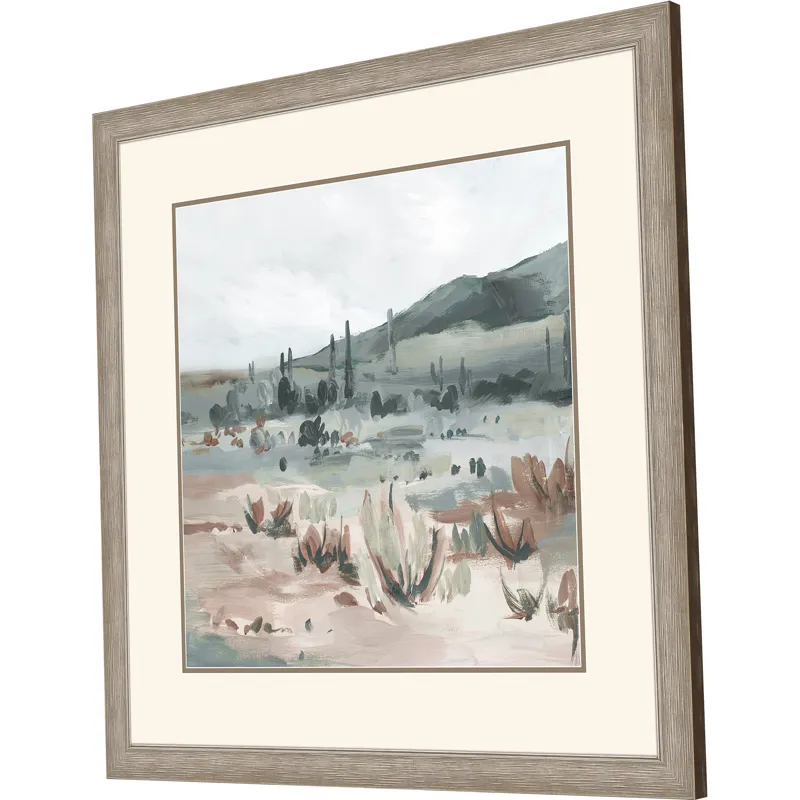 Blue Cactus Field II Framed Art