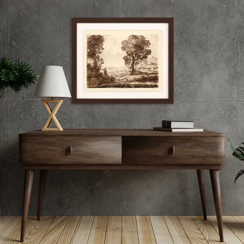 Pastoral Landscape IV Framed Art