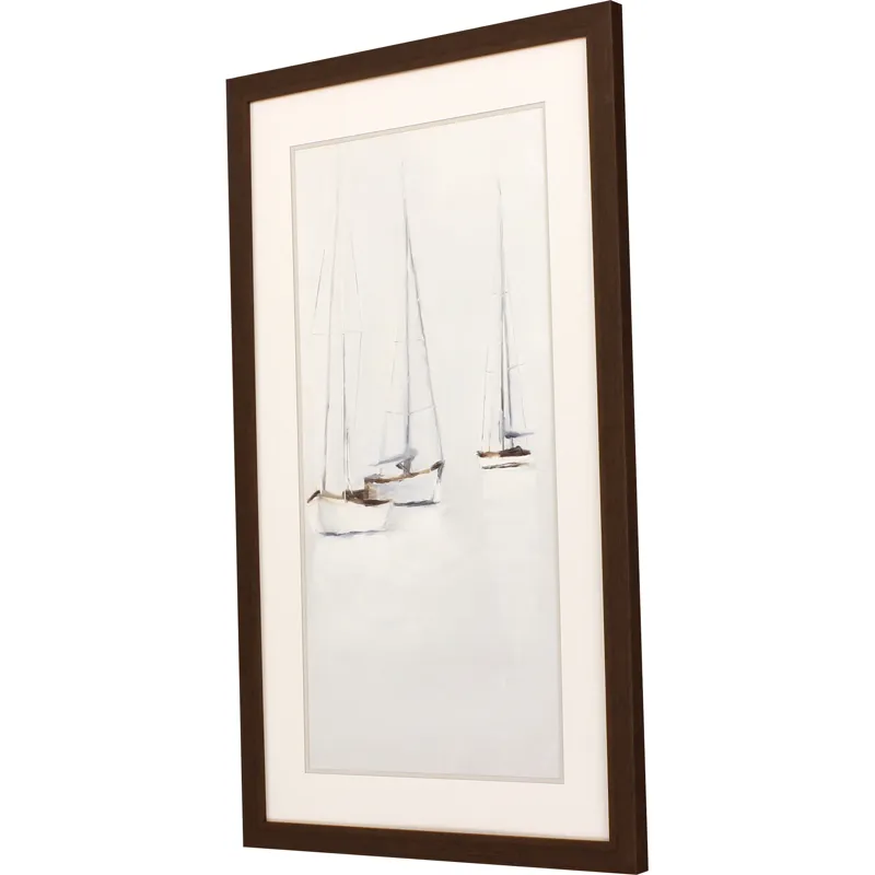 Fog in Harbor II Framed Art