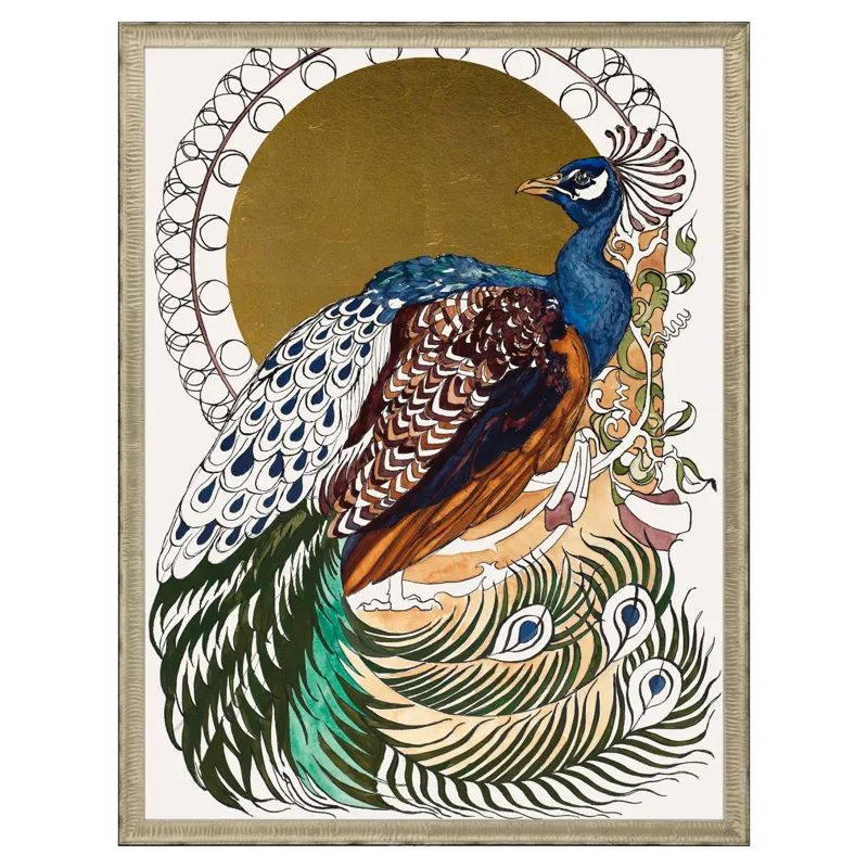 Formal Peacock Framed Art