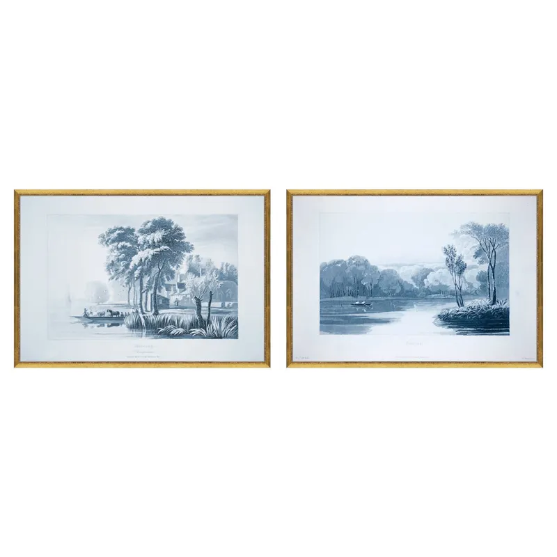 Morning & Evening S/2 Framed Art