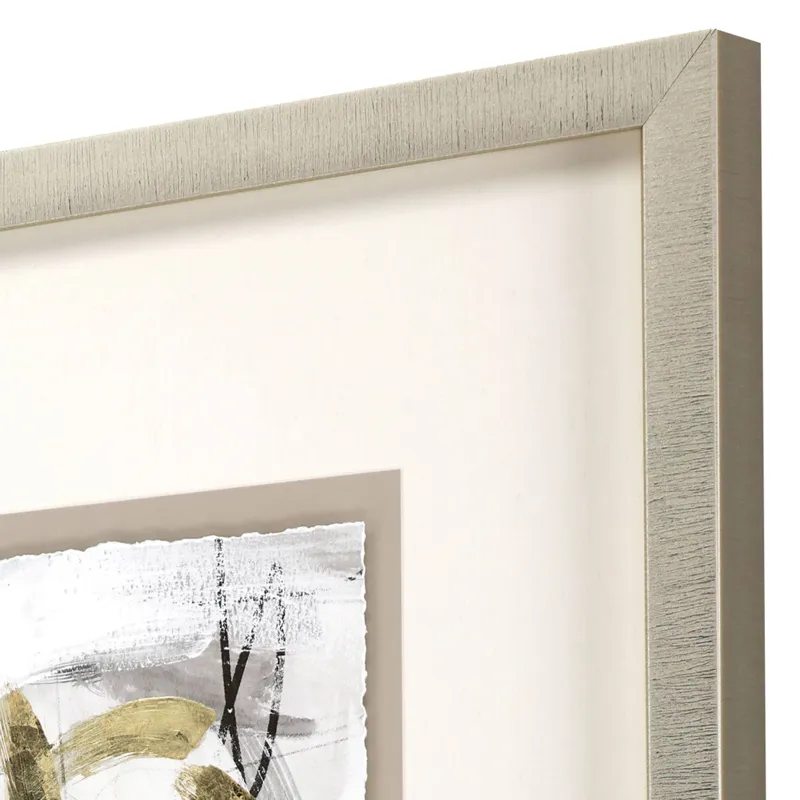 Ivory Gold and Gray II Framed Art