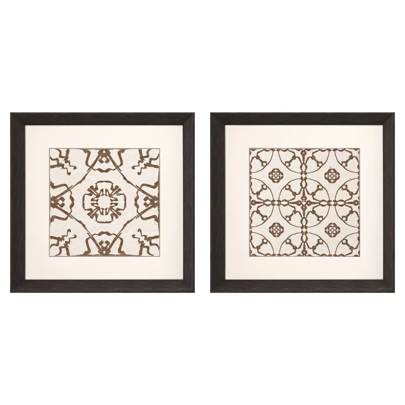 Motif on Cream I S/2 Framed Art