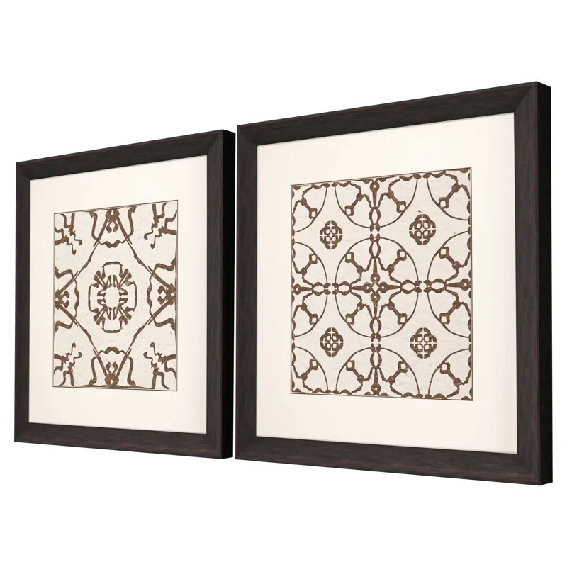 Motif on Cream I S/2 Framed Art