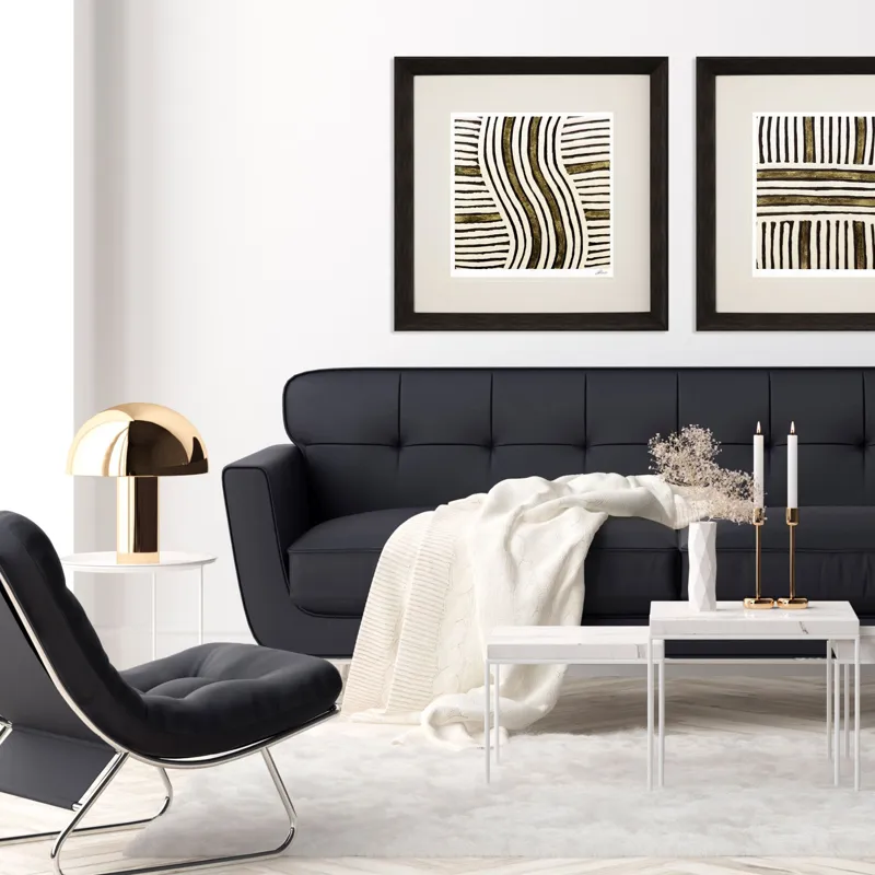 Gold Zulu III Framed Art