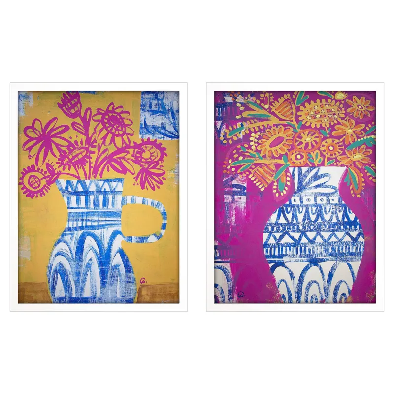 Talavera Vases S/2 Framed Art
