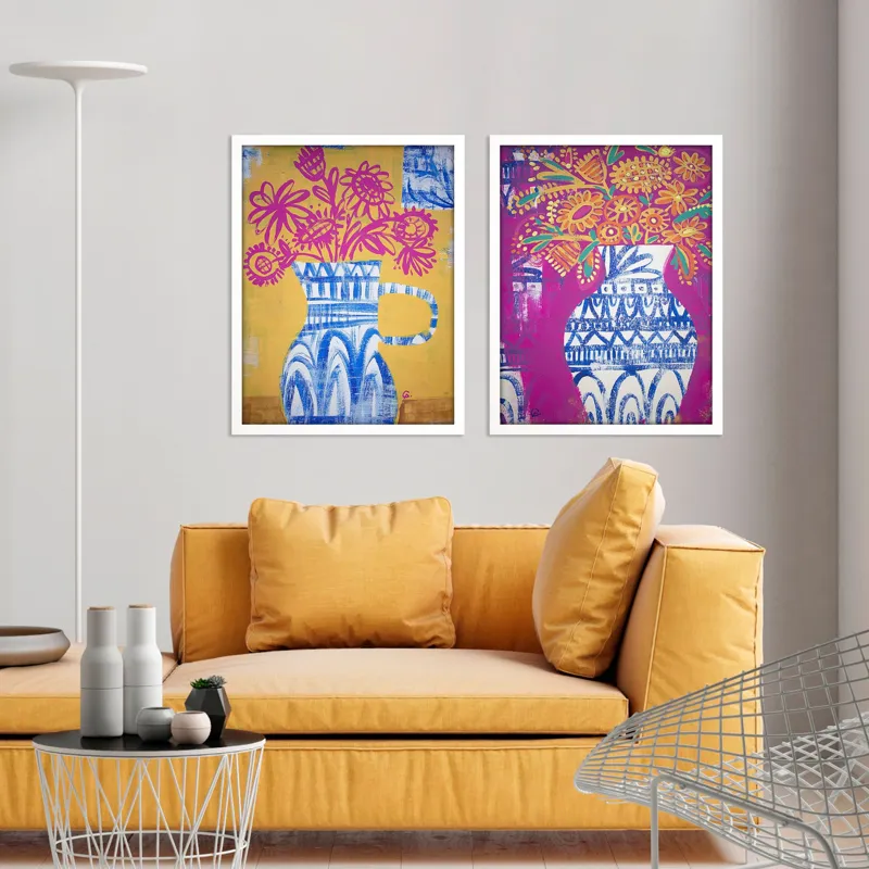 Talavera Vases S/2 Framed Art