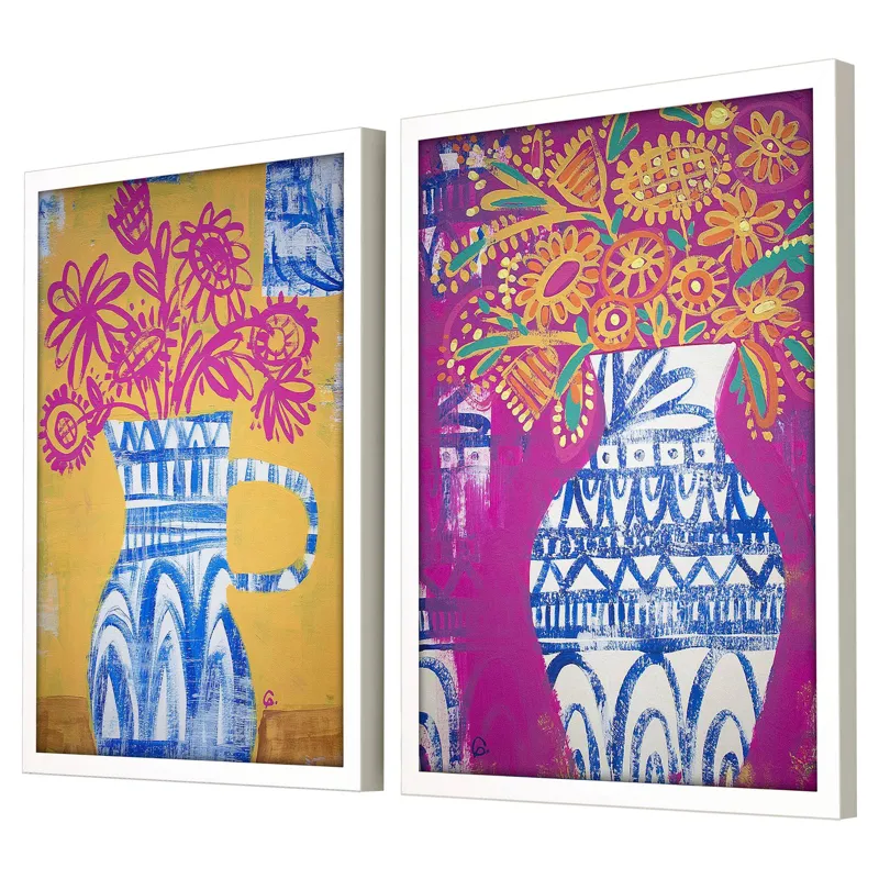 Talavera Vases S/2 Framed Art