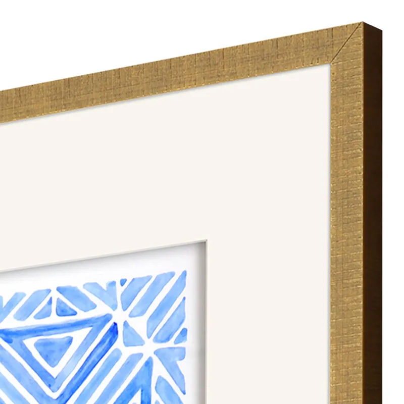 Indigo Geo S/4 Framed Art