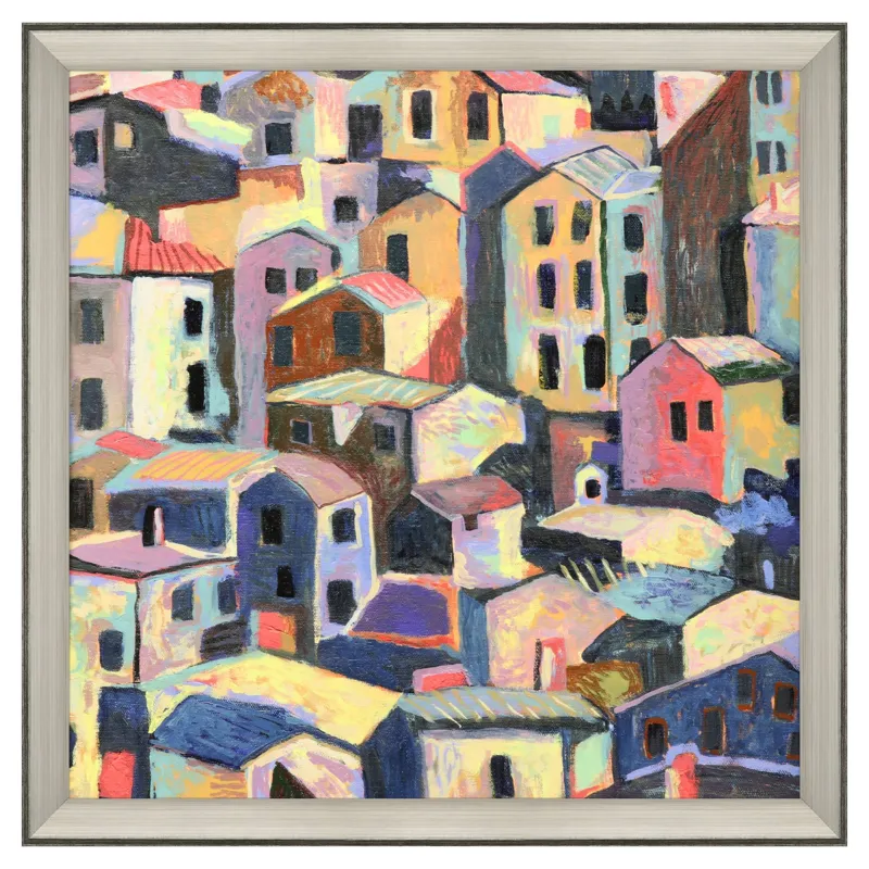 Rustic Hilltown Framed Art