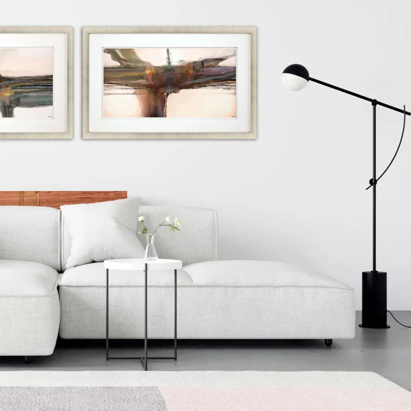 Beige Sculpture II Framed Art