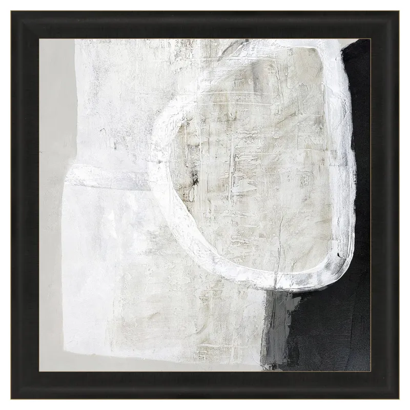 White Stone Framed Art