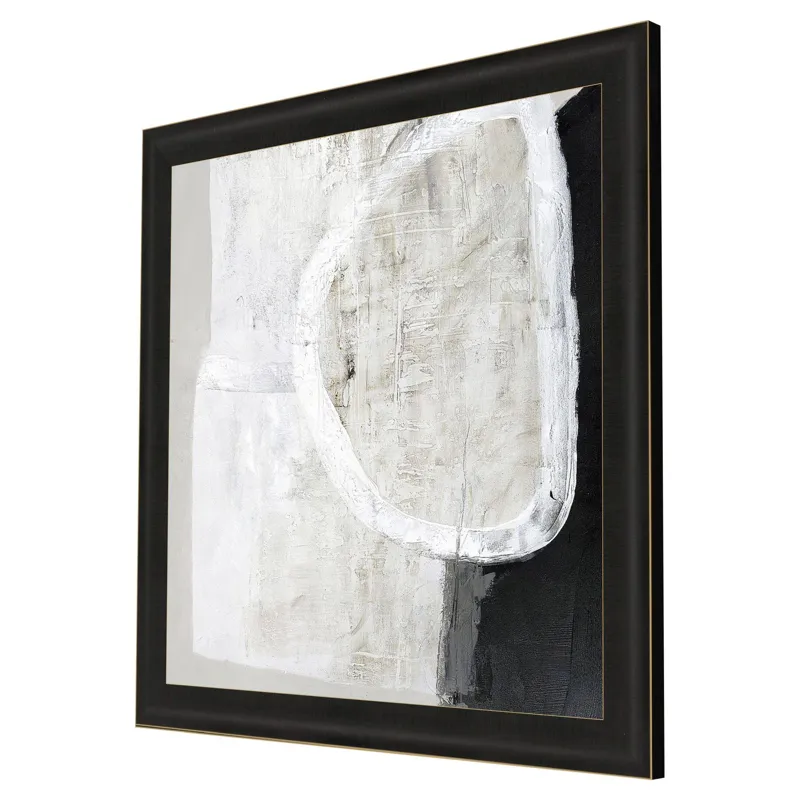 White Stone Framed Art