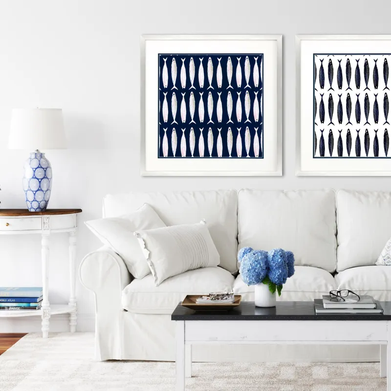 Fish Pattern I Framed Art