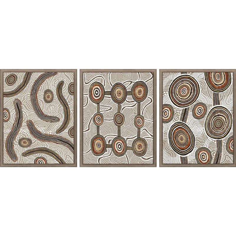 Huzi II S/3 Framed Art