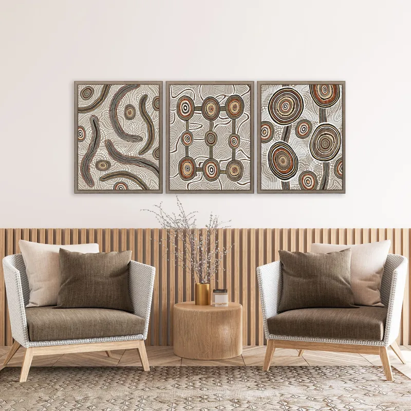 Huzi II S/3 Framed Art