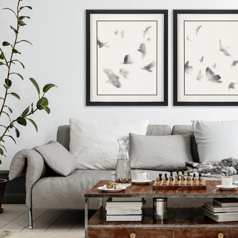 Birds in Flight - Glide Framed Art