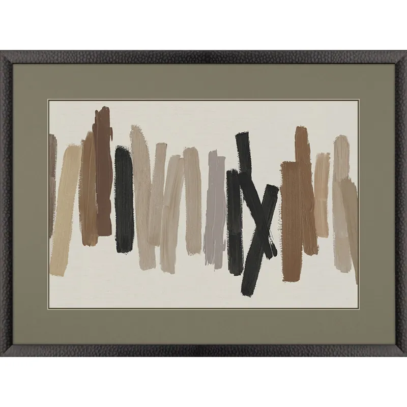 Strokes in Brown I Framed Art