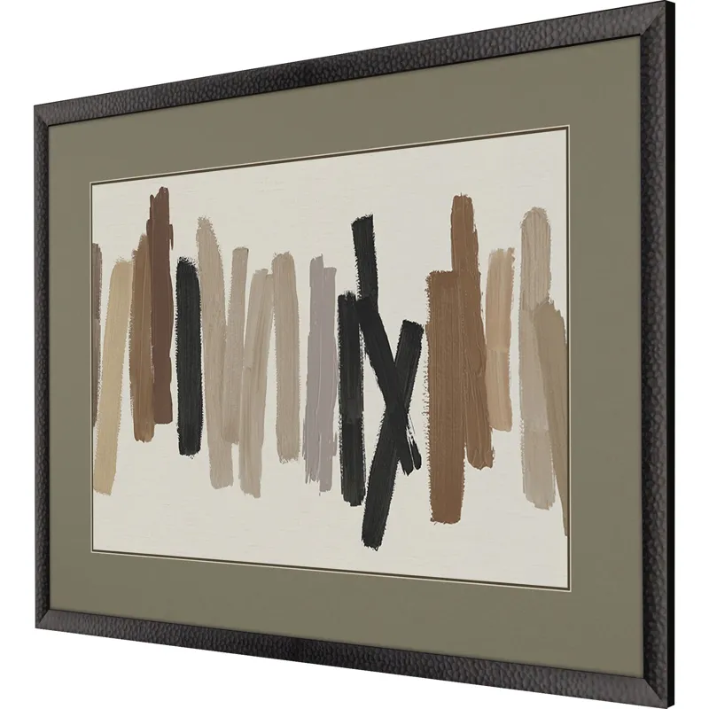 Strokes in Brown I Framed Art