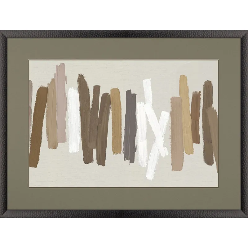 Strokes in Brown II Framed Art