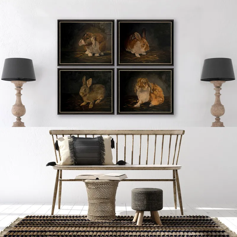 Resting Bunny S/4 Framed Art