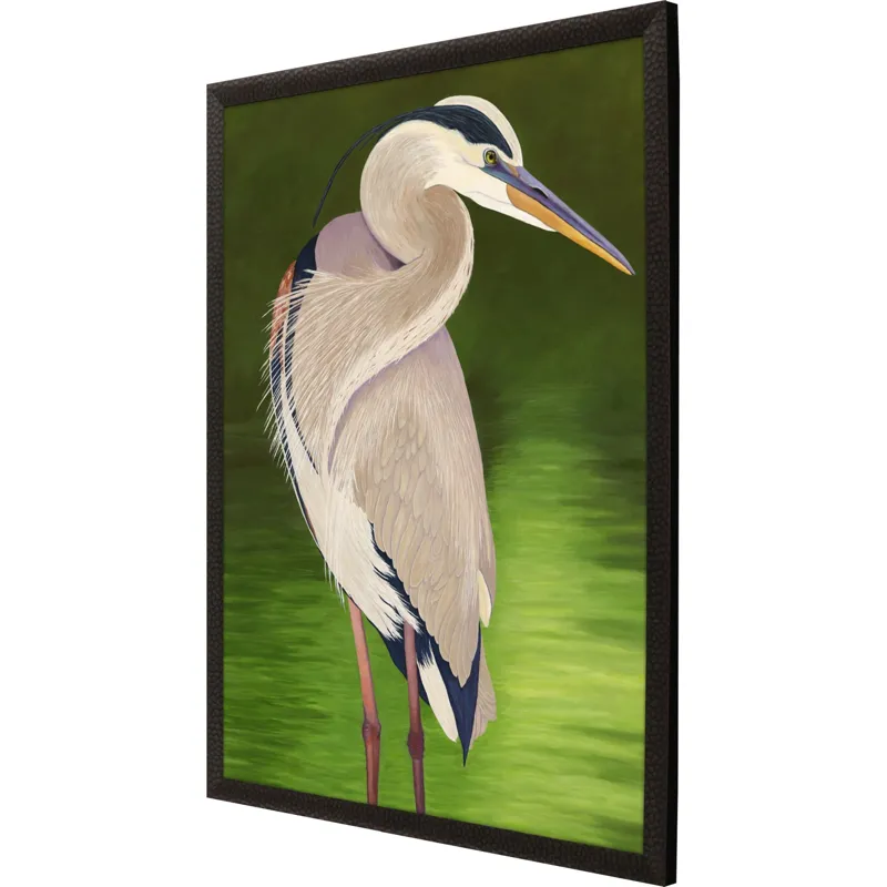 Moonlight Blue Heron Framed Art