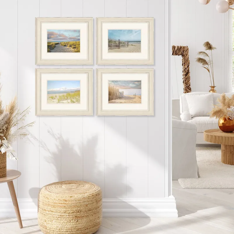 Sandy Beach S/4 Framed Art