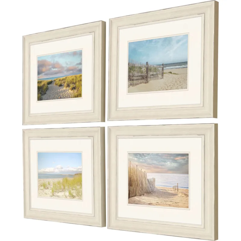 Sandy Beach S/4 Framed Art