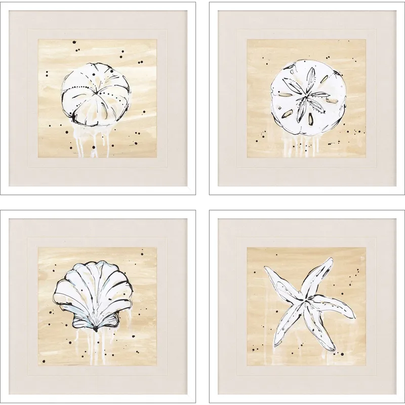Ocean Gems S/4 Framed Art