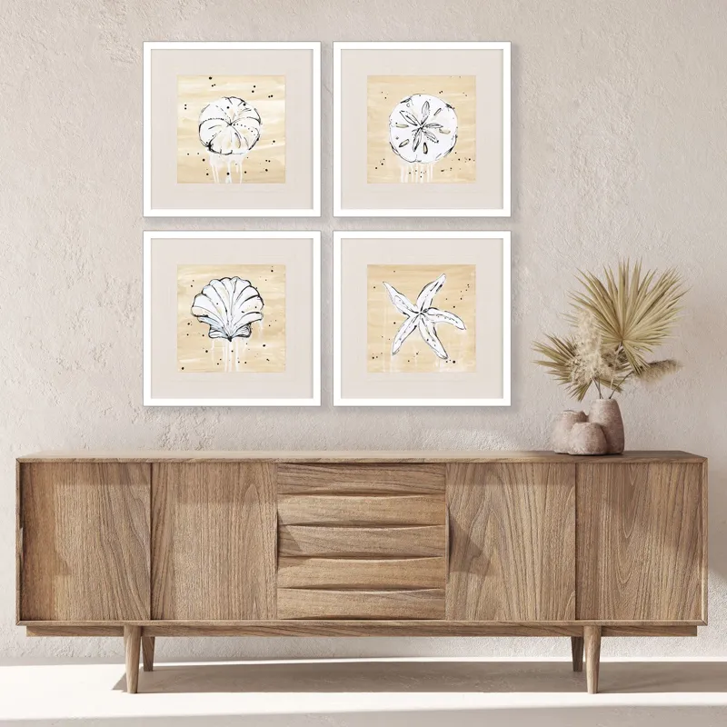 Ocean Gems S/4 Framed Art