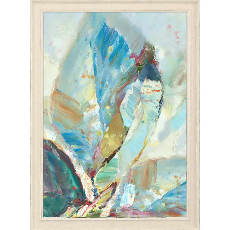 Aqua Leaf I Framed Art