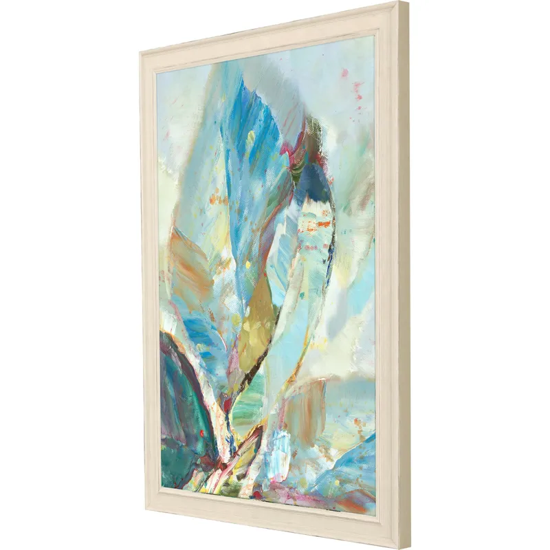 Aqua Leaf I Framed Art