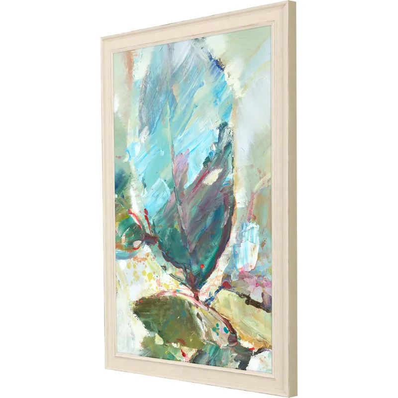 Aqua Leaf II Framed Art