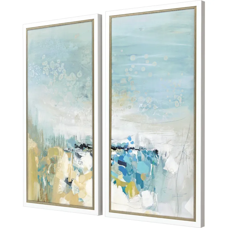 Lagoon Blue S/2 Framed Art