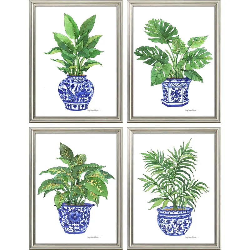 Botanical Blues S/4 Framed Art