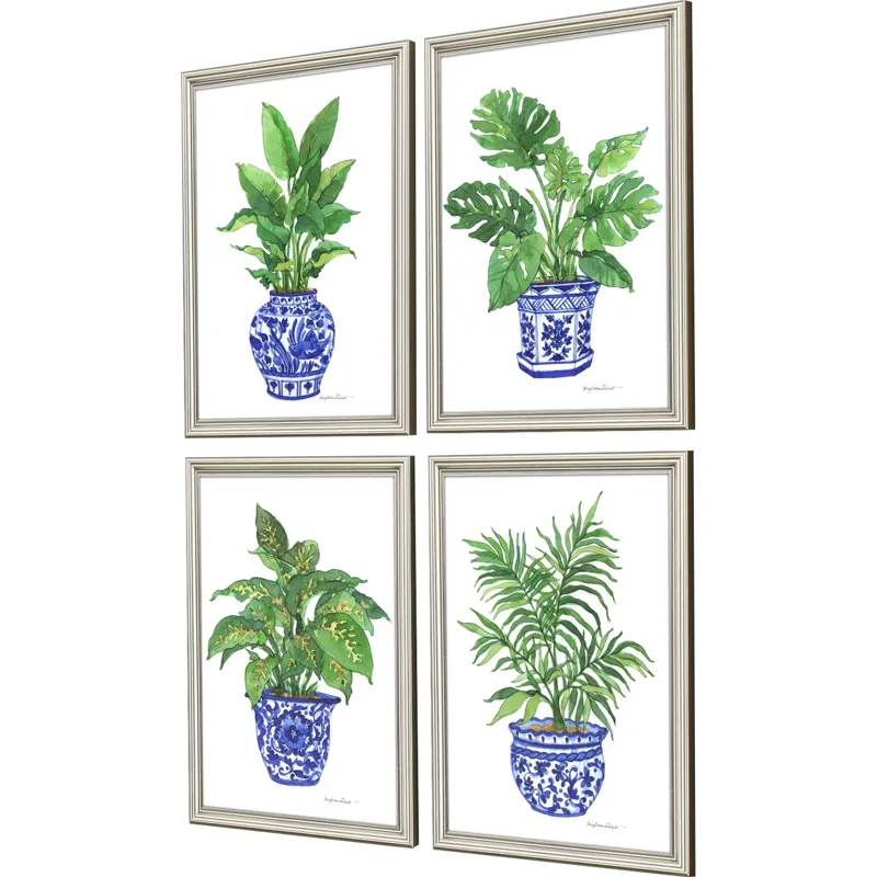 Botanical Blues S/4 Framed Art