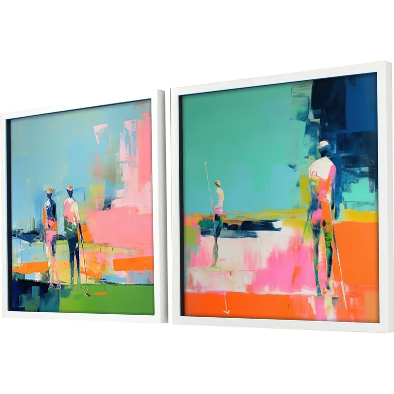 Golf Players I S/2 Framed Art