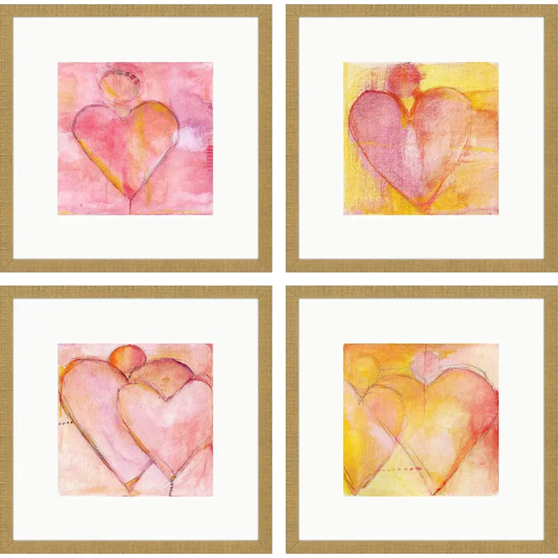 Heart of Hearts S/4 Framed Art