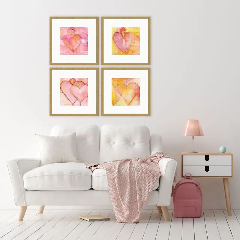 Heart of Hearts S/4 Framed Art