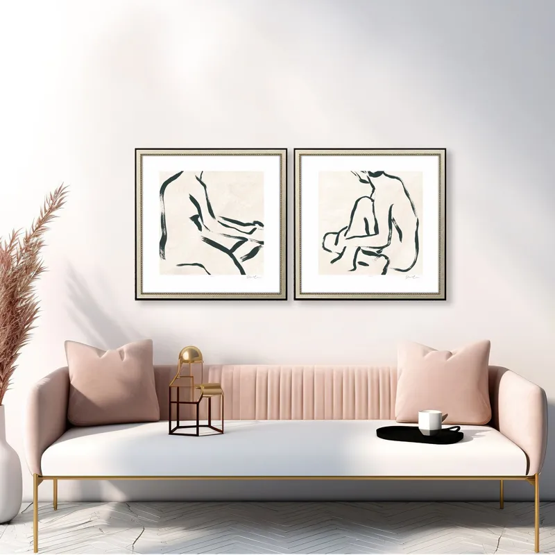 Line Study I S/2 Framed Art