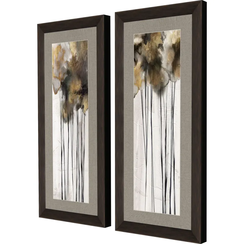 Inky Trees S/2 Framed Art