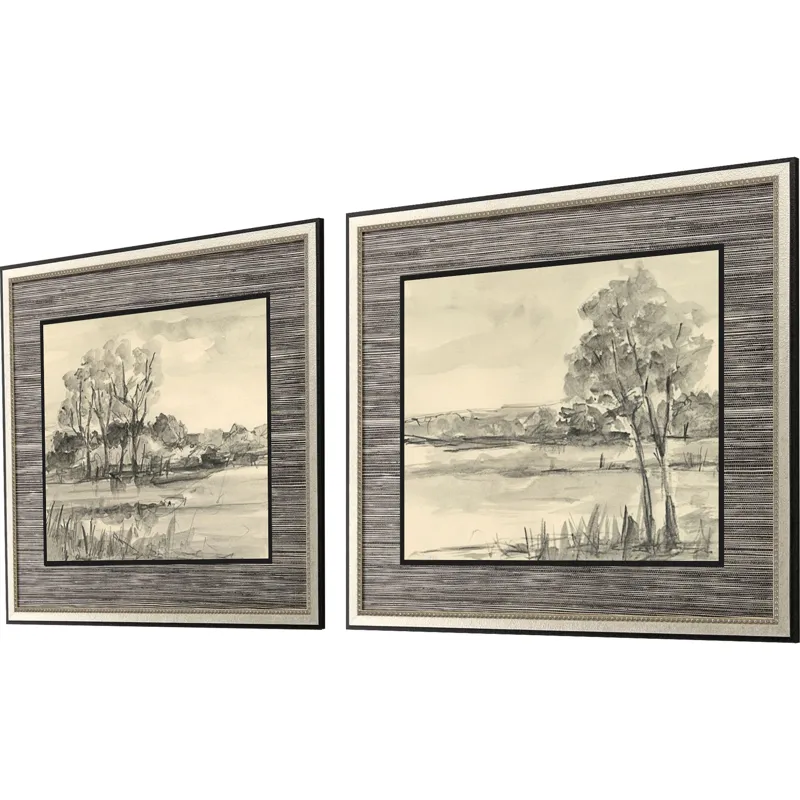 Graphite Plein Air S/2 Framed Art