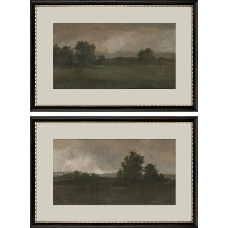 Dusk Panoramic Vista S/2 Framed Art