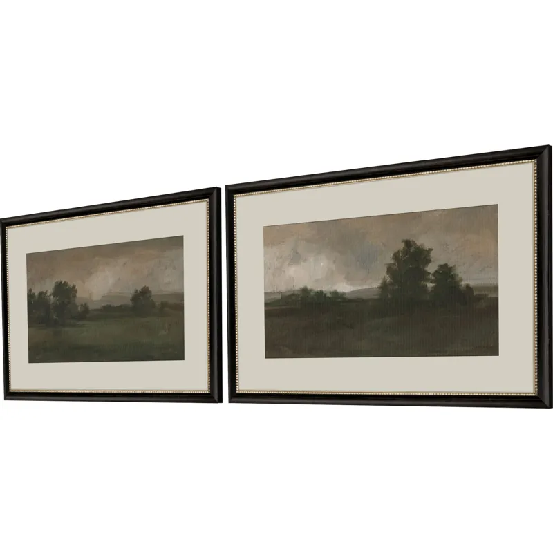 Dusk Panoramic Vista S/2 Framed Art